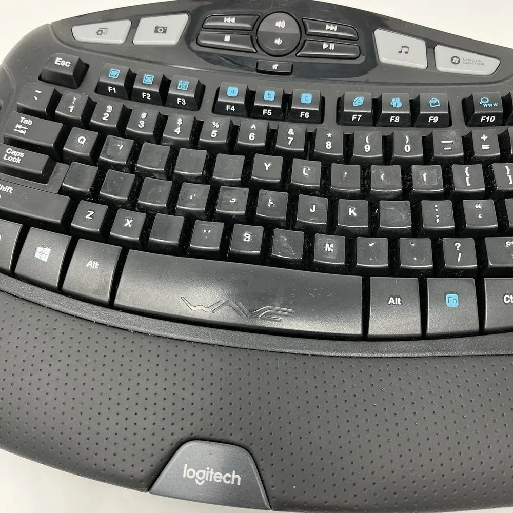 Logitech K350 Wireless Comfort Wave Keyboard Y-R0053 - No USB Receiver - Powers